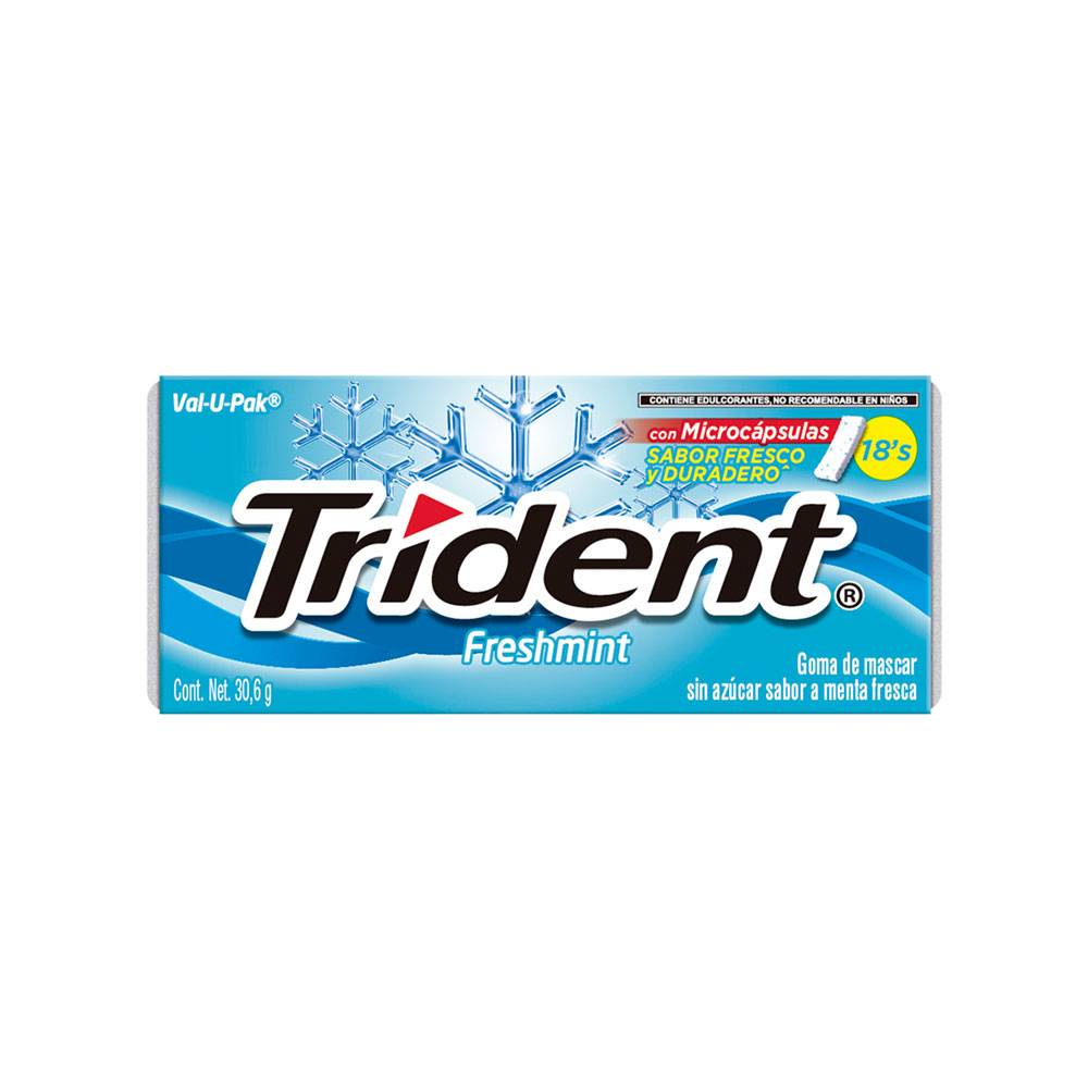 Trident · Goma de mascar sabor menta (18 un)