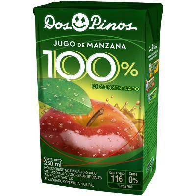 Dos Pinos Jugo 100% Natural Manzana Tetra 250 Gr