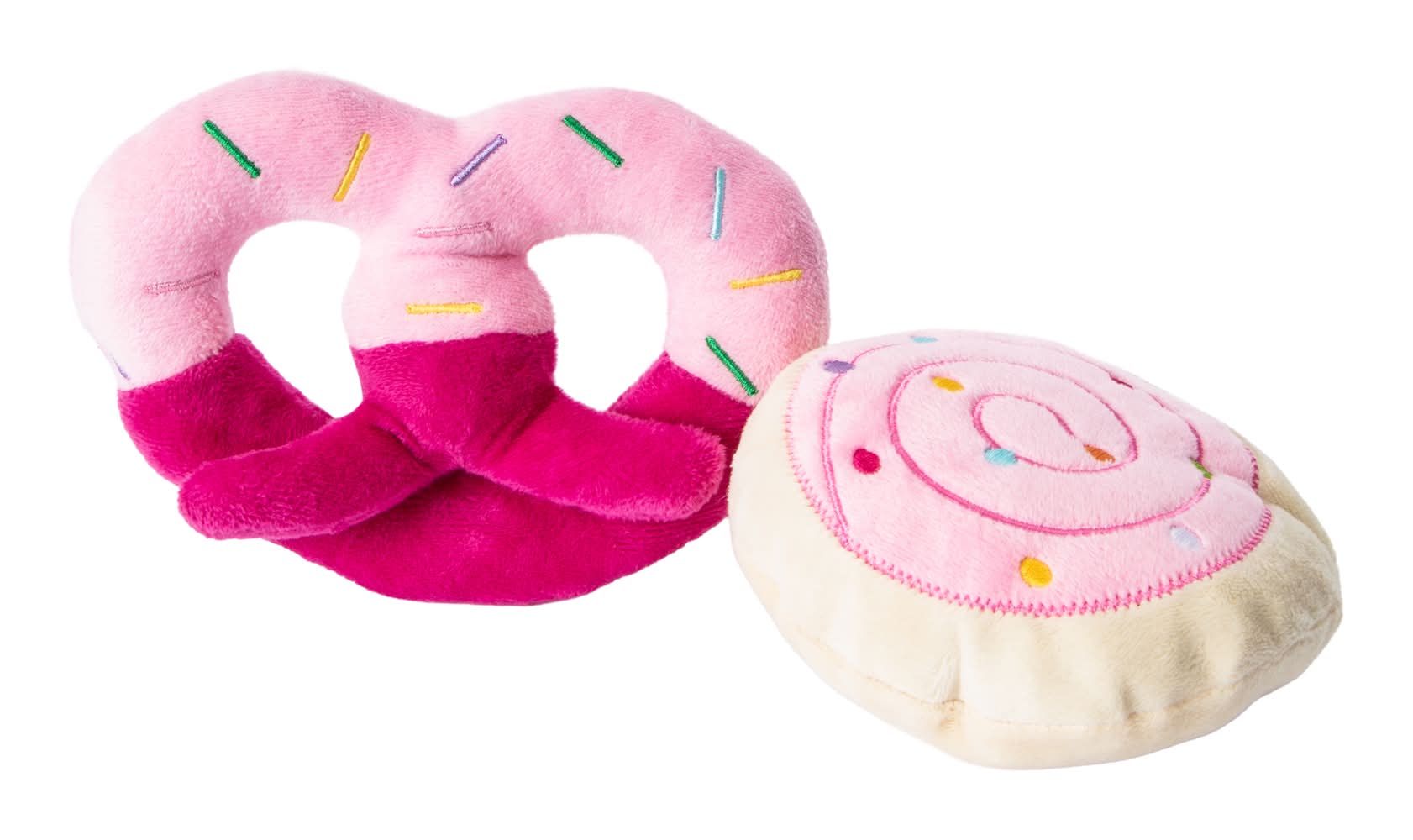 Foodiez Plush Dog Toys With Squeaker 2-Pack