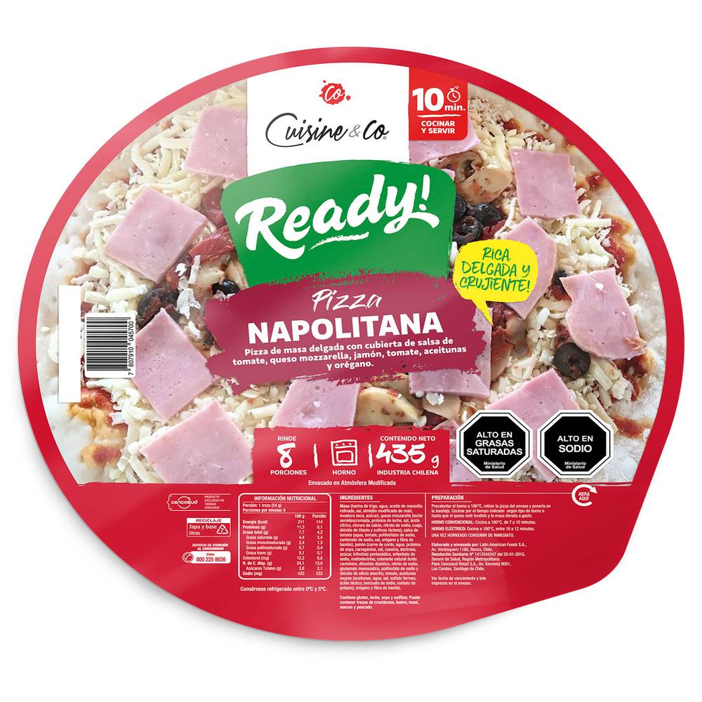 Cuisine & co ready mp pizza napolitana (435 g)