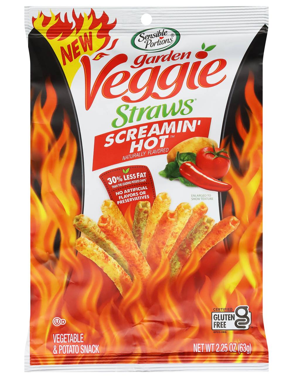 Sensible Portions Screamin' Hot Garden Veggie Straws (2.25 oz)