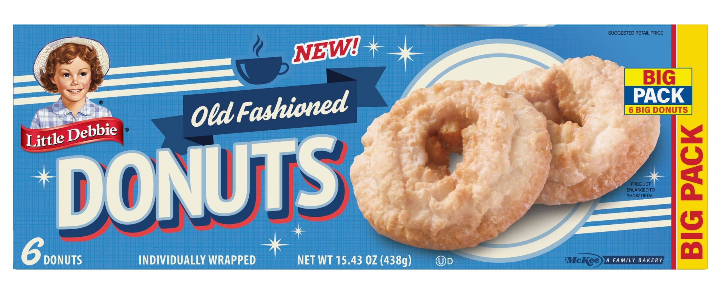 Little Debbie Old Fashioned Donuts (15.43 oz, 6 ct)