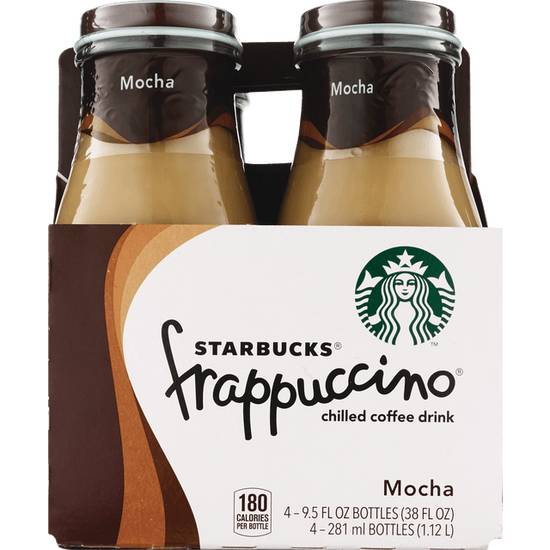 Starbucks Frappuccino Chilled Coffee Drink Mocha 4-Pk 9.5oz