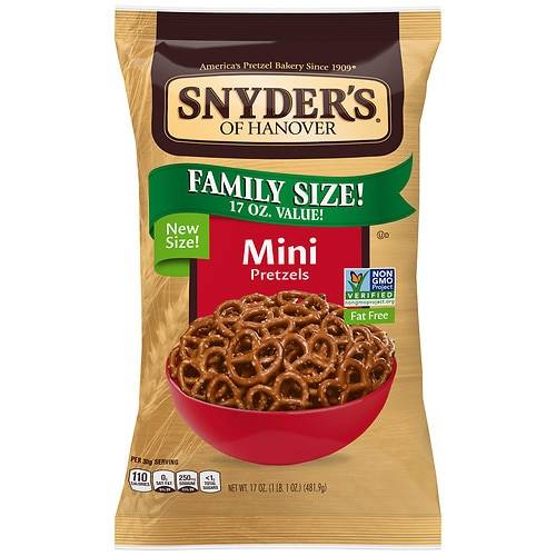 Order SNYDERS OF HANOVER MINI PRETZELS 17OZ food online from Walgreens store, Torrance on bringmethat.com