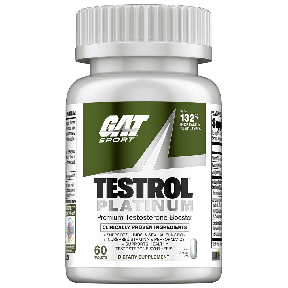 GAT Sport Testrol Platinum Premium Testosterone Booster Tablets (60 ct)