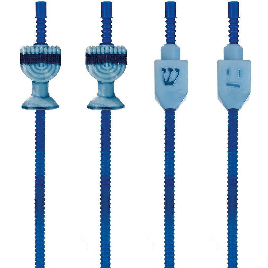 Hanukkah Straws 4ct