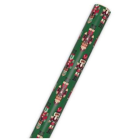 Hallmark Christmas Wrapping Paper Roll (Nutcrackers on Green) - 1.0 ea