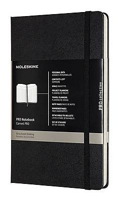 Moleskine Pro Notebook, 5" X 8-1/4", 240 Pages, Black