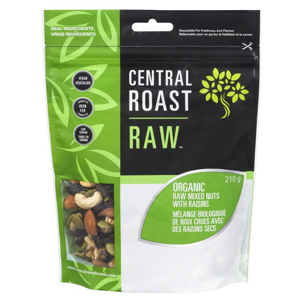 Central Roast Organic Mixed Nuts With Raisins Natural & Organic