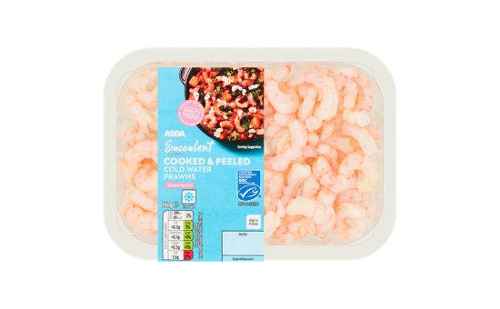 ASDA Succulent Cooked & Peeled Cold Water Prawns 150g