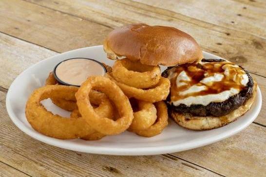 Order Far East Burger #28 food online from Lindburgers store, Jupiter on bringmethat.com
