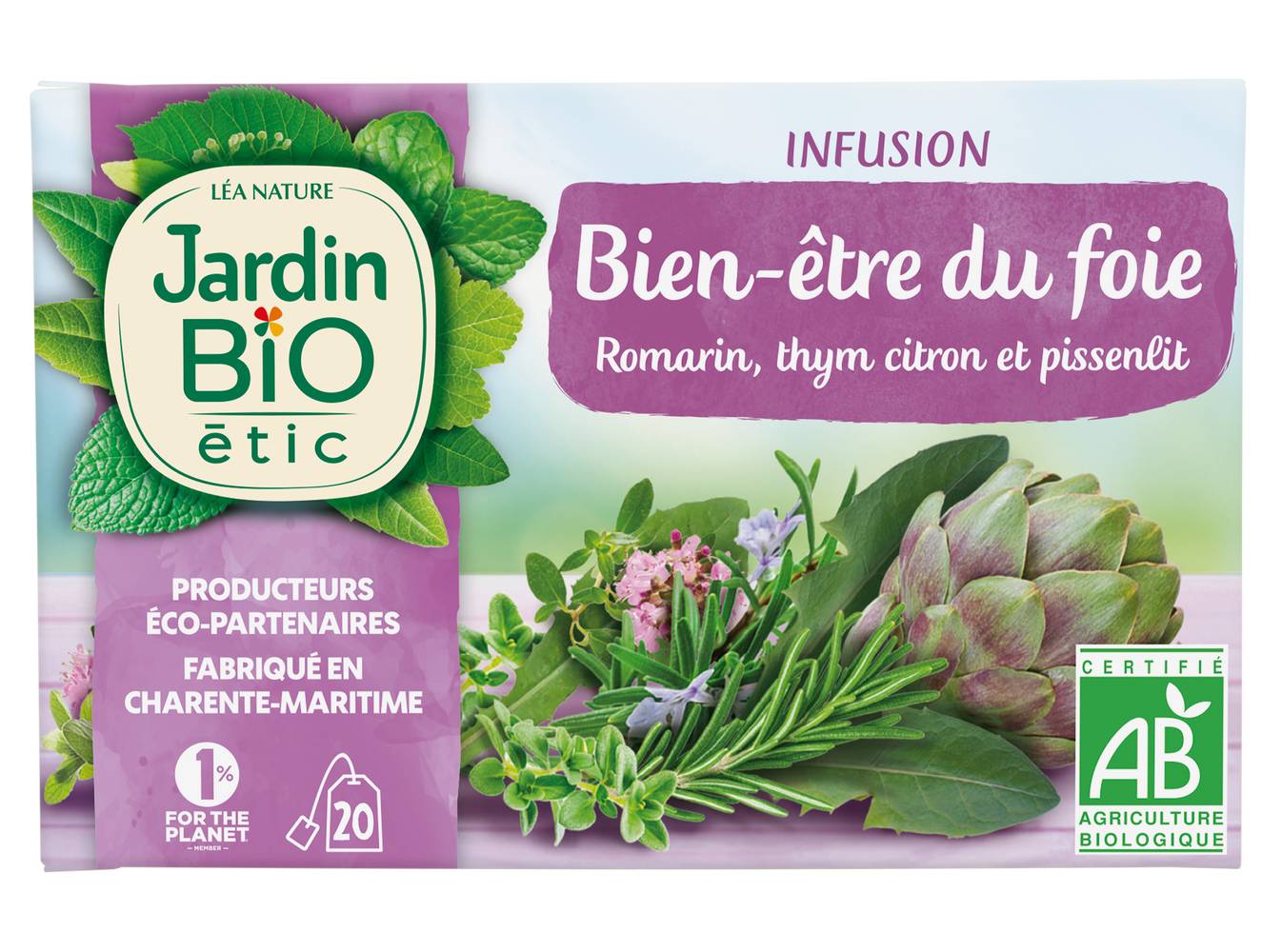 Jardin bio etic - Infusion bien-être du foie bio (28g)