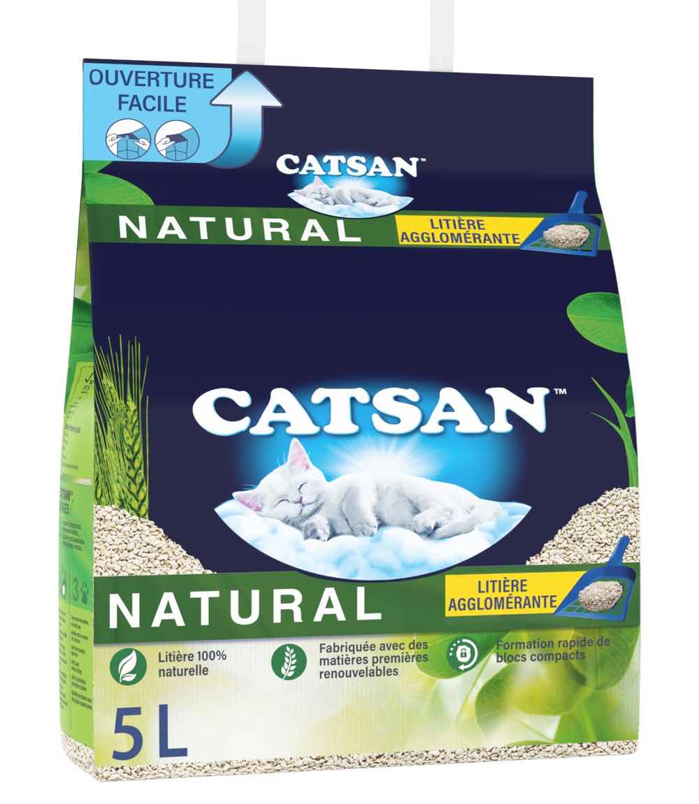 Catsan - Natural agglomérante litière végétale pour chat (5L)