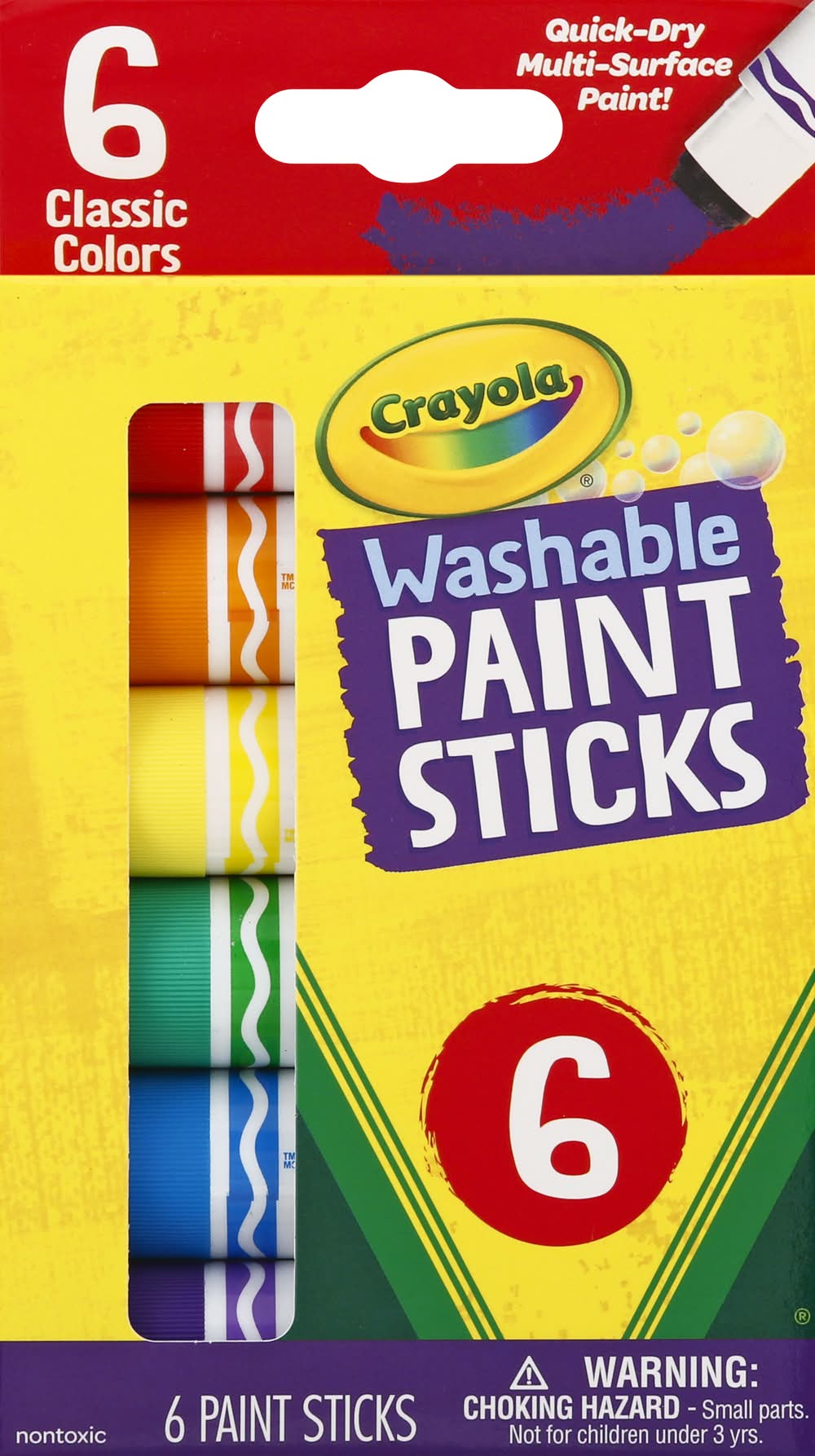 Crayola Classic Colors Washable Paint Sticks (3.8 oz)