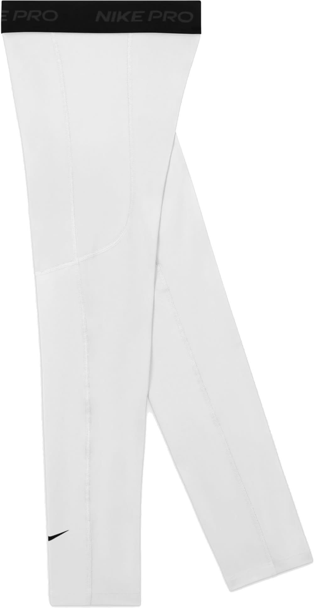 Nike Boys' Dri-FIT Pro Tights (White/White/White, L)