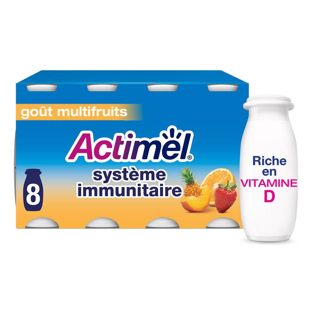 Actimel - Yaourt à boire, multifruits (8 x 100g)