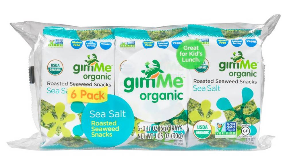 Gimme Organic Sea Salt Premium Roasted Seaweed Snacks (30 g, 6 ct)