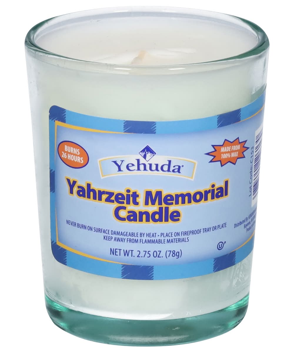 Yehuda Yahrzeit Memorial Candle (2.5 oz)