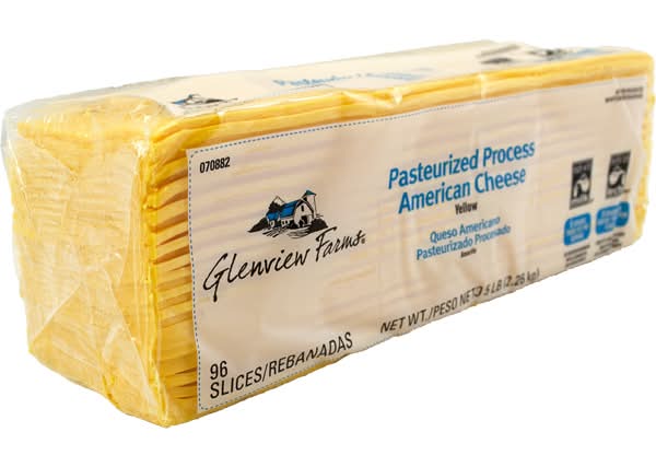 Glenview Farms Pasteurized Process American Cheese (80 oz, 96 ct)