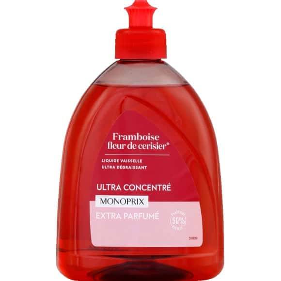 Monoprix Liquide Vaisselle Ultra Degraissant Framboise Fleur De Cerisier La Bouteille De 500Ml