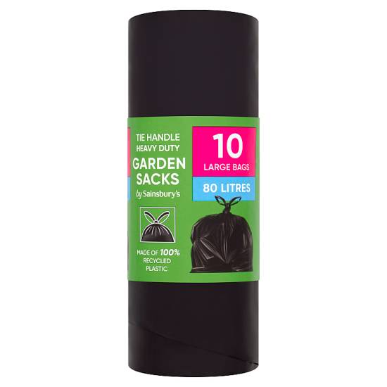 Sainsbury's Large, Tie Handle Heavy Duty Garden Sacks Bags (10 pack)