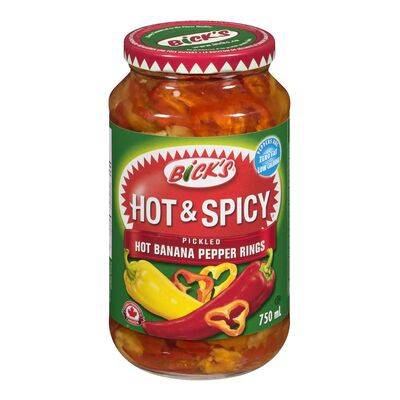 Bick's Hot Banana Pepper Rings Pickled (750 g)