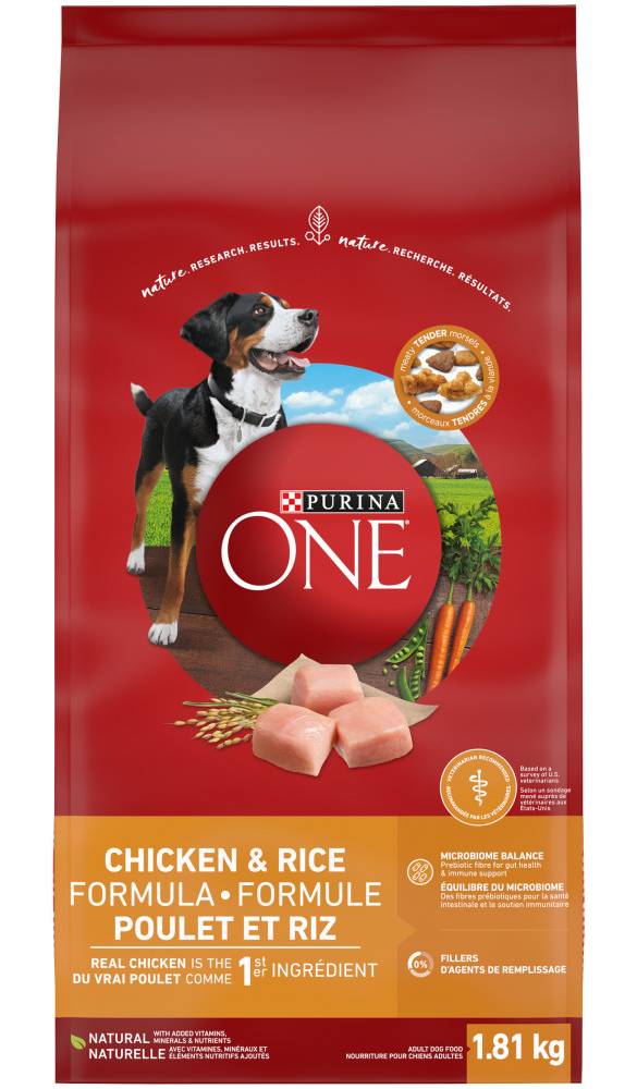 Purina one nourriture pour chiens smartblend formule poulet et riz, one (1,81 kg) - chicken & rice formula dry dog food (1.81 kg)