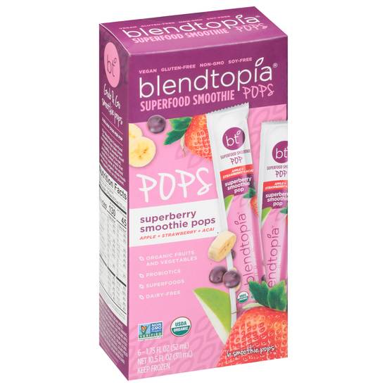 Blendtopia Superfood Superberry Smoothie Pops