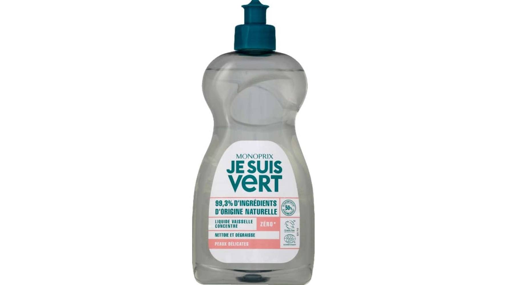 Monoprix Je suis Vert Liquide vaisselle concentré peaux délicates Le flacon de 500ml