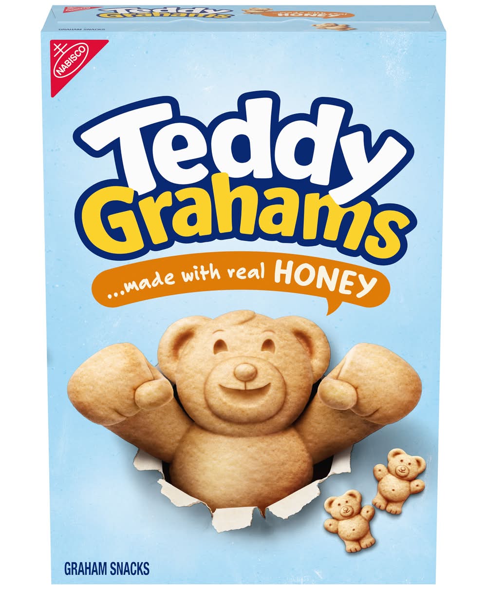 Teddy Grahams Bear Shaped Crunchy Snacks, Honey (10 oz)