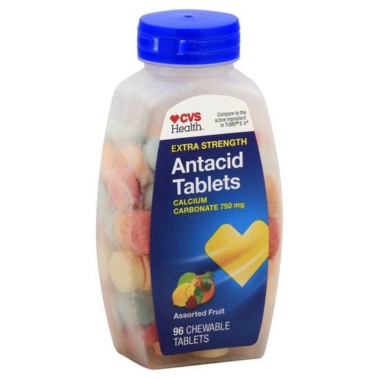 Cvs Health Antacid 750 mg Assorted Fruit Chewable Tablets (90 ct)