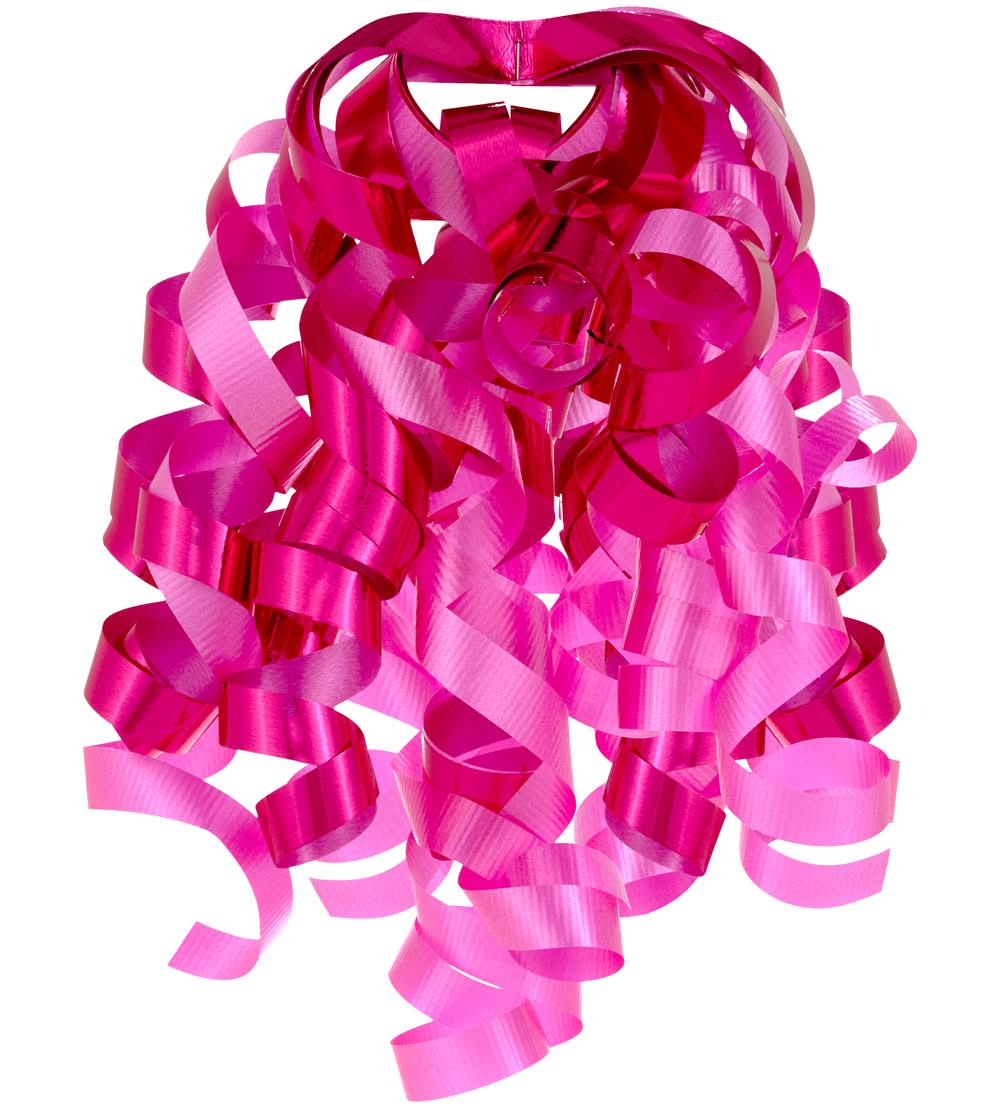 Hallmark Pink & Hot Pink Metallic Curly Ribbon Gift Bow (0.4 oz)