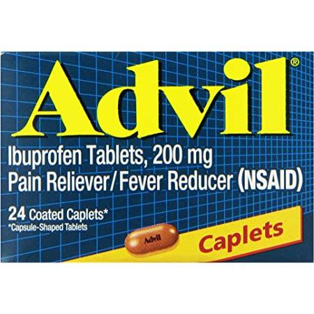Advil Coated Caplets Pain Reliever and Fever,Ibuprofen- 24 Ct