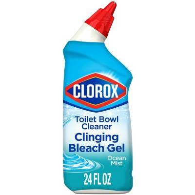 Clorox Toilet Bowl Cleaner Clinging Bleach Gel Ocean Mist (24 fl oz)