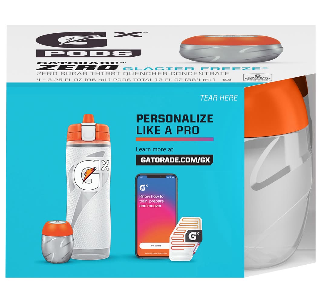 Gatorade Thirst Quencher Concentrate Glacier Freeze Pods (4 x 3.25 fl oz)
