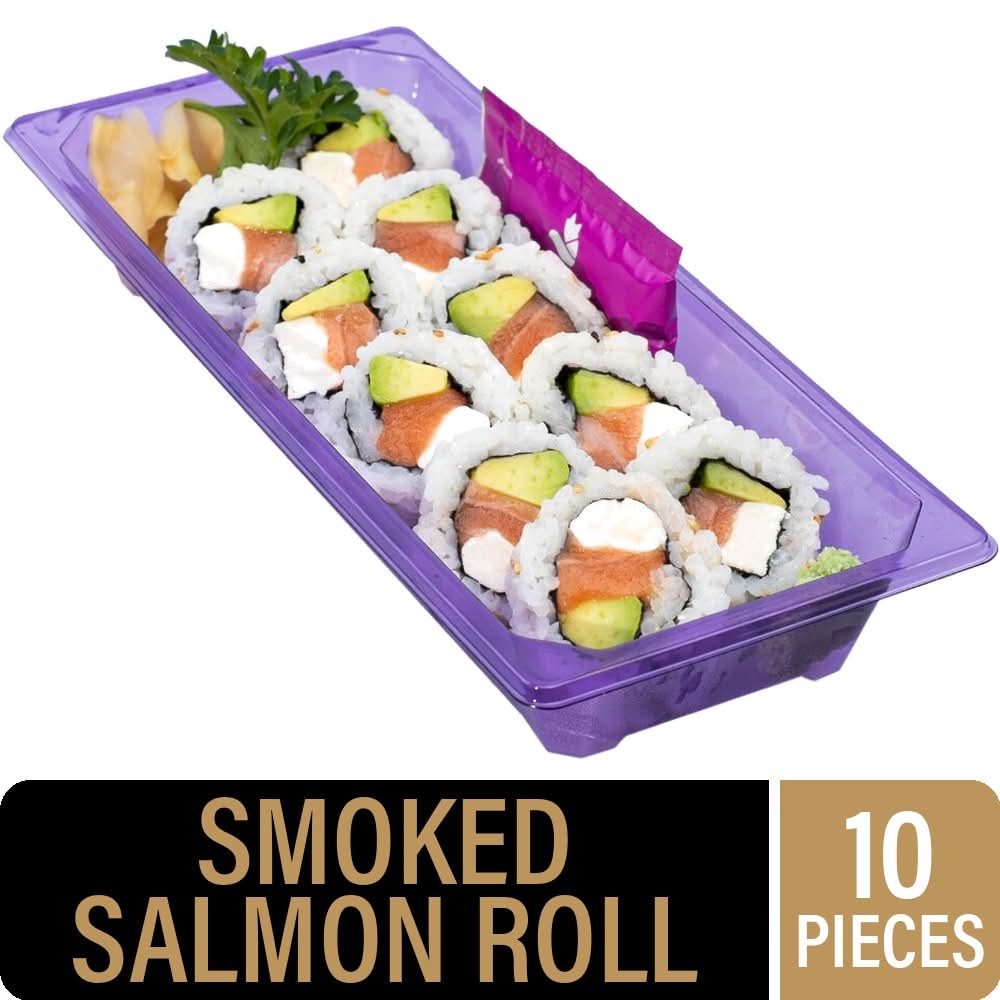 Snowfox Sushi Roll, Smoked Salmon (8 oz, 10 ct)