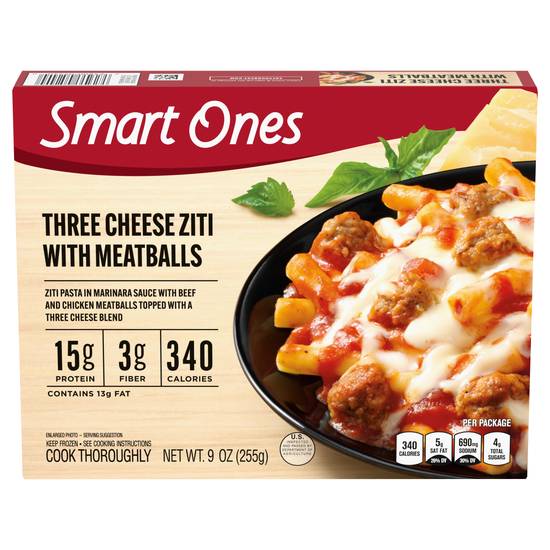 Smart Ones Three Cheese Ziti With Meatballs
