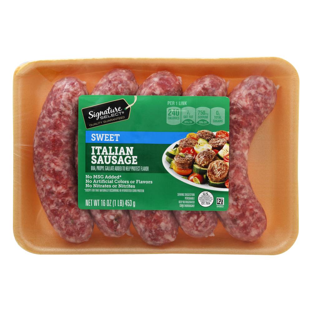 Signature Select Sweet Italian Sausage (1 lbs)