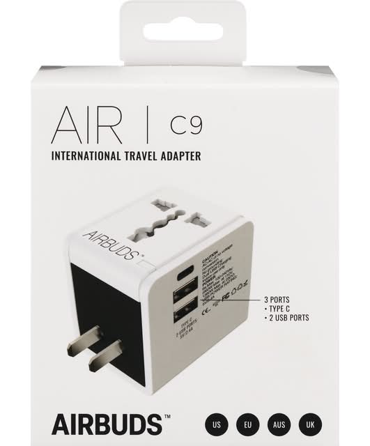 Airbuds C9 International Travel Adaptor