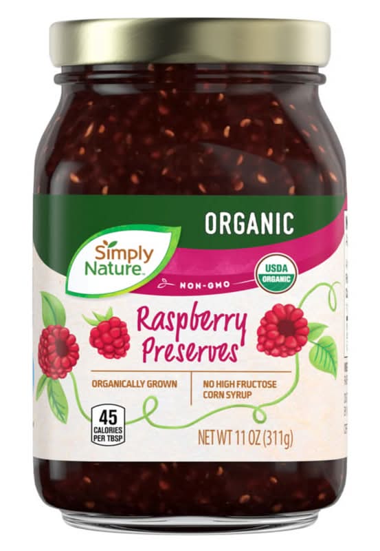 Simply Nature Organic Preserves, Raspberry (11 oz)
