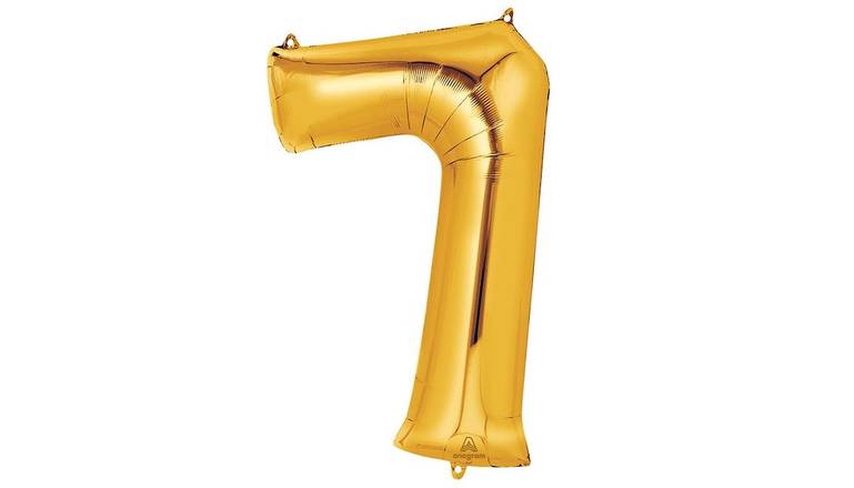 35'' Gold Number (7) - Balloon