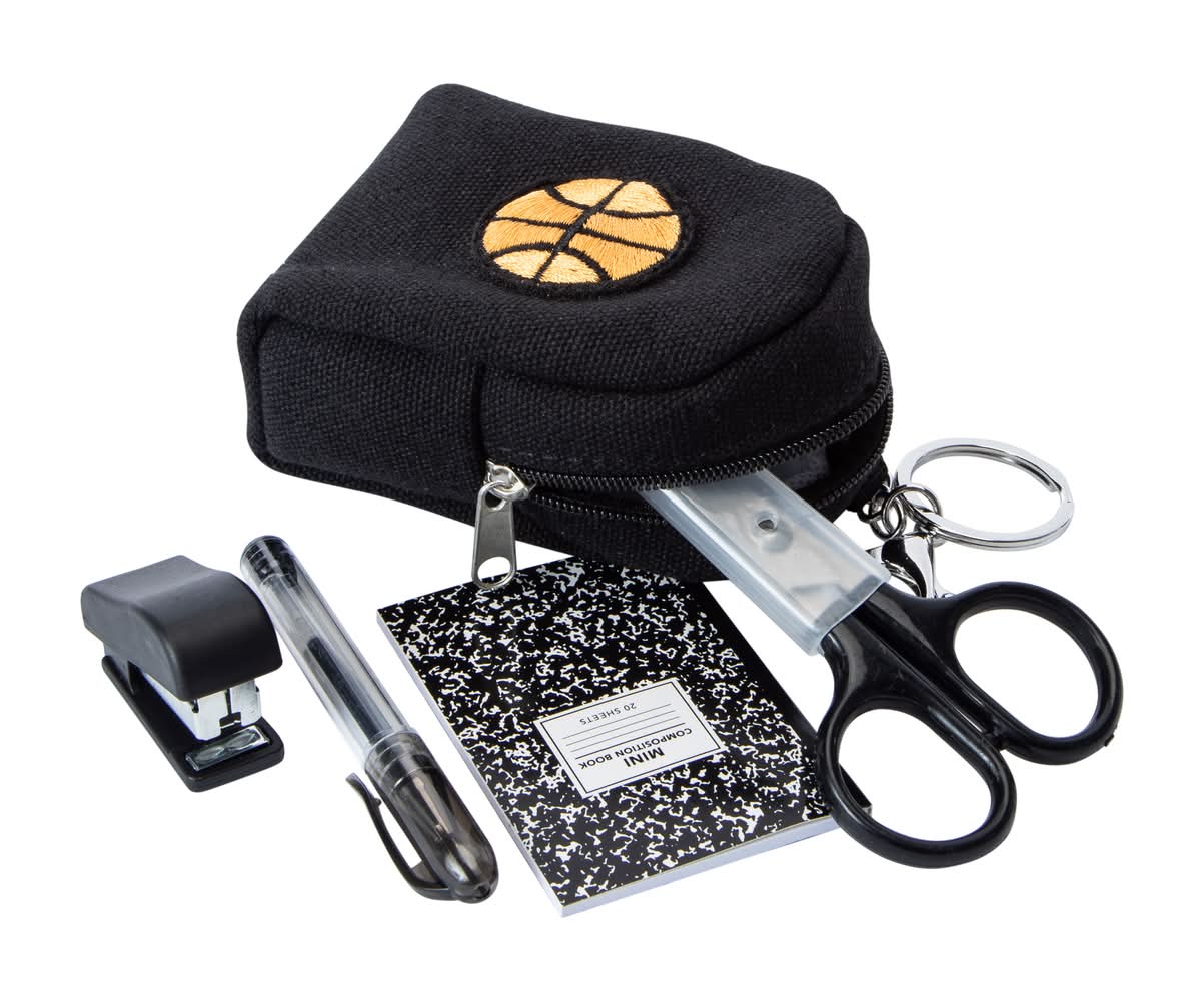 Mini Backpack & School Supply Set 4-Piece Basketball