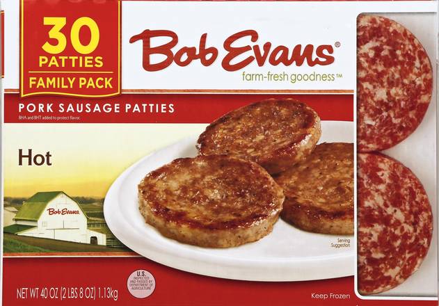 Bob Evans Hot Pork Sausage Patties (30 ct)