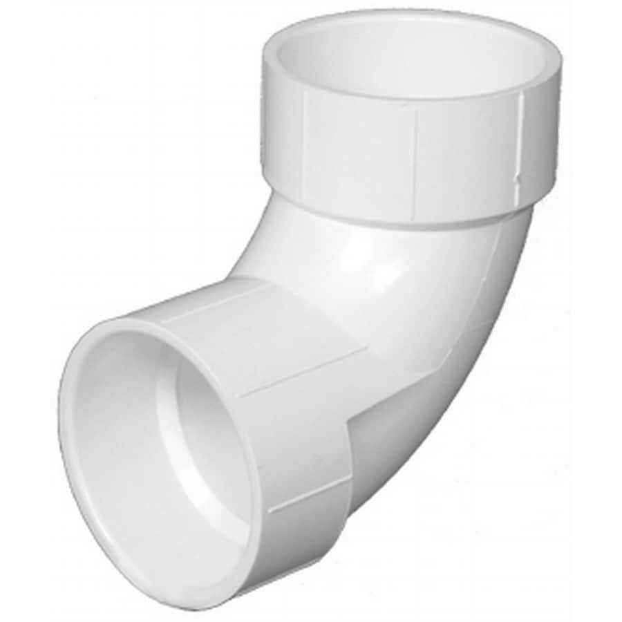 Charlotte Pipe 3-in PVC DWV Schedule 40 Hub x Hub 90 Degree Elbow for Non-Potable Water - NSF Safety Listed | PVC 00300  1200