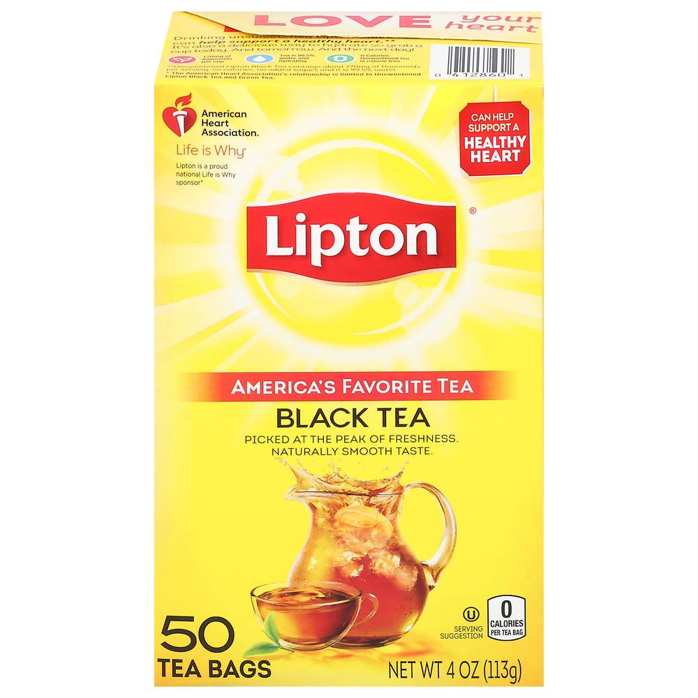 Lipton America's Favorite Black Tea Bags (3.9 oz, 50 ct)