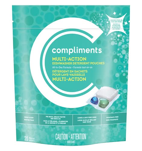 Le Choix du Primeur Détergent Pour Lave-Vaisselle En Sachets 20 Un / Le Choix du Primeur Dishwasher Detergent Pouch Multi Action 20 EA