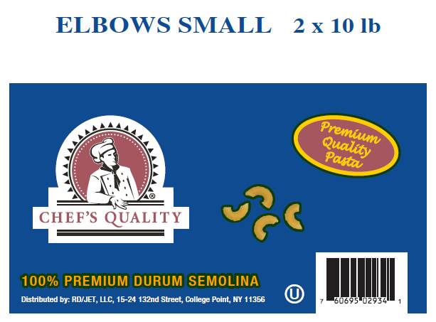 Chef's Quality - Elbow Pasta, Small - 2/10 lbs (1 Unit per Case)