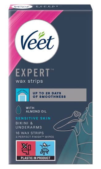 Veet Bikini and Underarms Expert Wax Strips (16 pack)