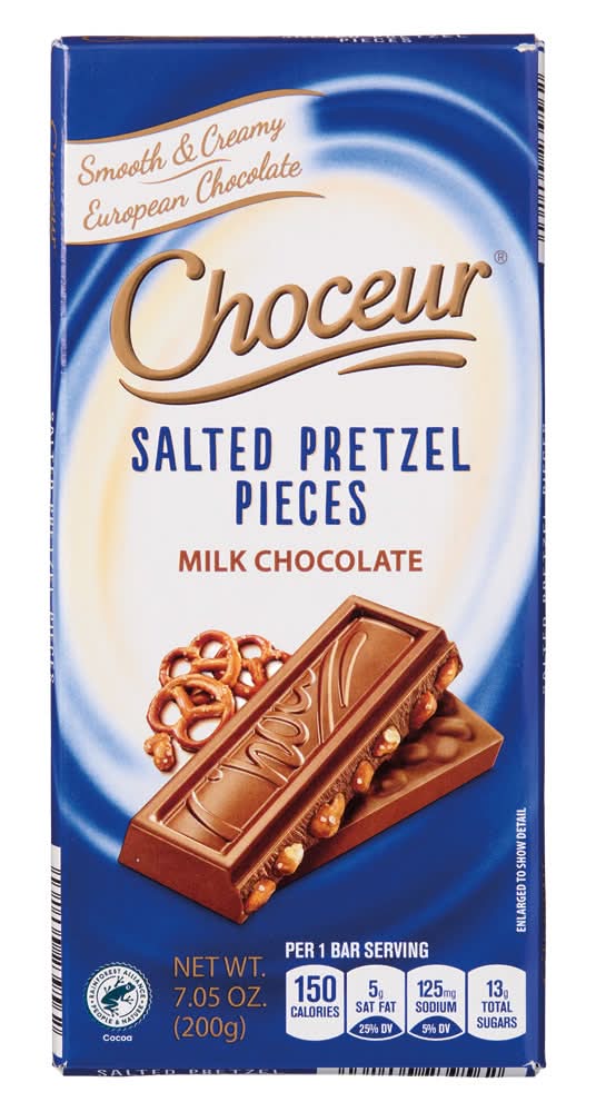 Choceur Milk Chocolate Bar With Salted Pretzel Pieces (7.5 oz)