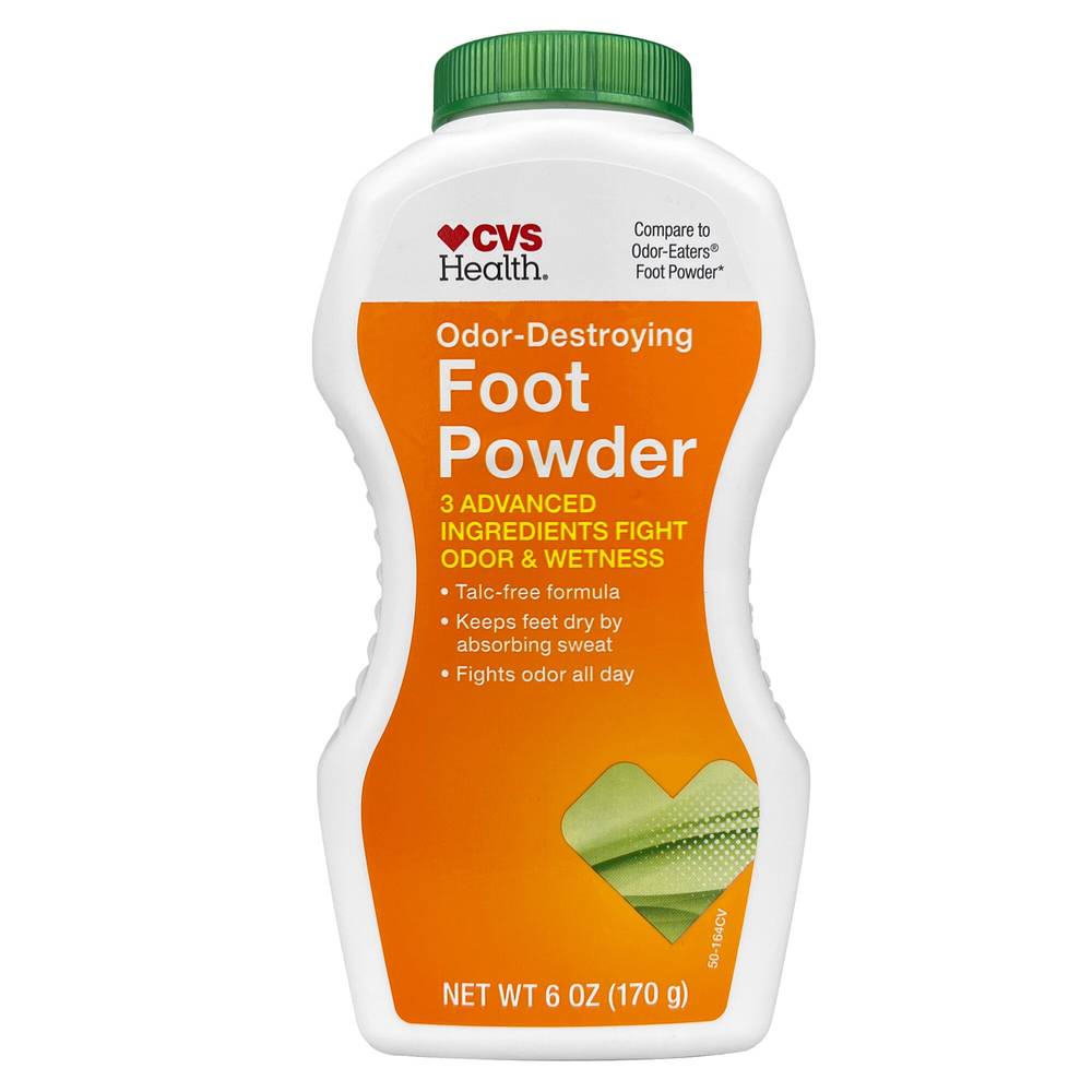 CVS Health Odor-Destroying Foot Powder, 6 OZ